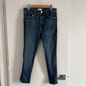 Zara Indigo High Waist Skinny Jeans Stretch